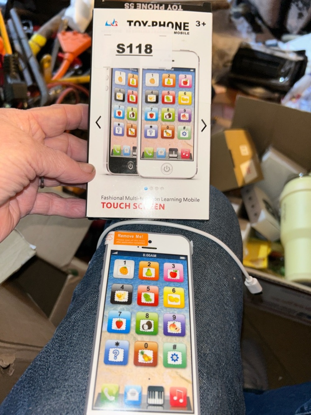 S118 Toy Phone Mobile - White Touch Screen Learning Phone